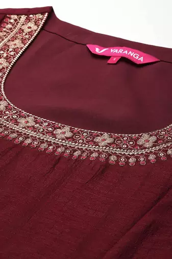 Women Ethnic Motifs Embroidered Anarkali Kurta with Palazzos & With Dupatta