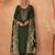 Floral Embroidered Zari Work Round Neck Straight Kurta With Trousers & Dupatta