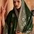 Floral Embroidered Zari Work Round Neck Straight Kurta With Trousers & Dupatta