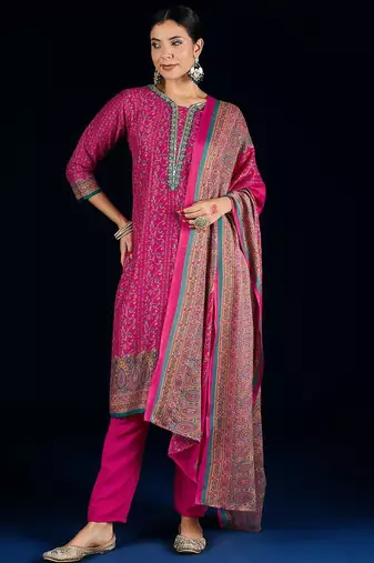 Women Ethnic Motifs Printed Kurta with Trousers & Dupatta