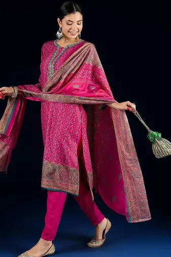 Women Ethnic Motifs Printed Kurta with Trousers & Dupatta
