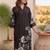 Women Floral Printed Regular Chanderi Silk Kurta with Trousers