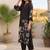 Women Floral Printed Regular Chanderi Silk Kurta with Trousers