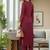 Women Regular Thread Work Silk Crepe Kurta with Trousers