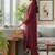 Women Regular Thread Work Silk Crepe Kurta with Trousers