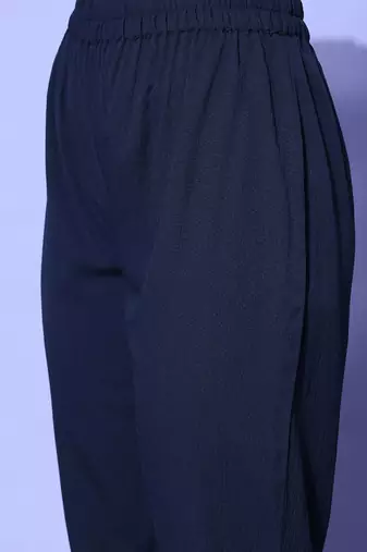 Ethnic Motifs Embroidered Mirror Work Kurta with Trousers