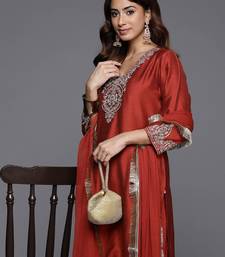 Ethnic Motifs Embroidered Thread Work Kurta with Trousers & Dupatta