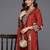 Ethnic Motifs Embroidered Thread Work Kurta with Trousers & Dupatta