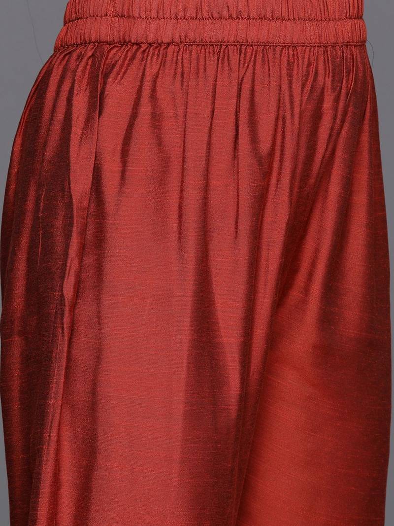 Ethnic Motifs Embroidered Thread Work Kurta with Trousers & Dupatta