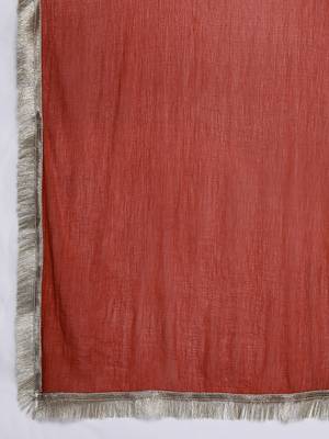 Ethnic Motifs Embroidered Thread Work Kurta with Trousers & Dupatta 5