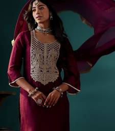 Women Ethnic Motifs Embroidered Regular Kurta with Palazzos & With Dupatta