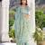 Floral Printed Regular Mirror Work Pure Cotton Kurta With Trouser & Dupatta