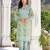 Floral Printed Regular Mirror Work Pure Cotton Kurta With Trouser & Dupatta
