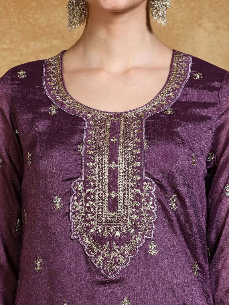 Women Floral Embroidered Kurta with Trousers & Dupatta