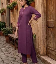 Women Regular Thread Work Kurta with Trousers