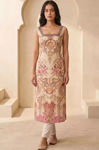 Women Floral Printed Regular Kurta with Trousers & With Dupatta