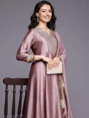 Women Ethnic Motifs Embroidered Empire Kurta with Trousers & Dupatta 2