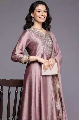 Women Ethnic Motifs Embroidered Empire Kurta with Trousers & Dupatta