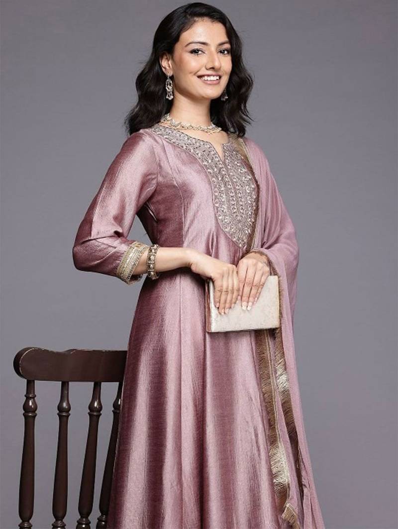 Women Ethnic Motifs Embroidered Empire Kurta with Trousers & Dupatta