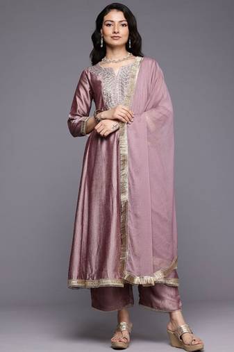 Women Ethnic Motifs Embroidered Empire Kurta with Trousers & Dupatta