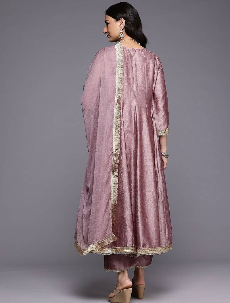 Women Ethnic Motifs Embroidered Empire Kurta with Trousers & Dupatta