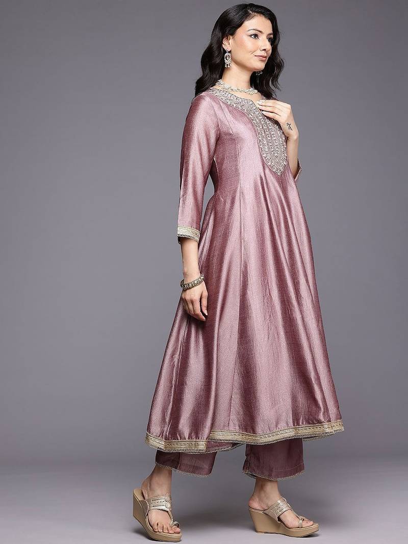 Women Ethnic Motifs Embroidered Empire Kurta with Trousers & Dupatta