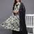 Women Floral Print High Slit Beaded Pure Silk Kurta With Palazzos & Dupatta