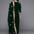 Winter Yoke Embroidered Velvet Kurta with Trousers & Dupatta