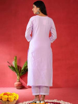 Women Ethnic Motifs Pure Cotton Anarkali Kurta with Trouser & Dupatta 4