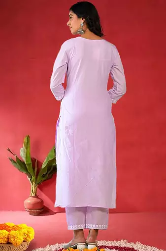 Women Ethnic Motifs Pure Cotton Anarkali Kurta with Trouser & Dupatta