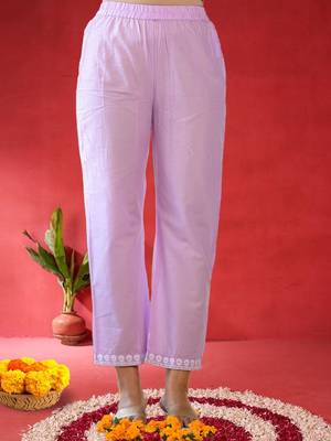 Women Ethnic Motifs Pure Cotton Anarkali Kurta with Trouser & Dupatta 6