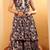Floral Printed Round Neck Empire Anarkali Kurta With Sharara And Dupatta