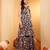 Floral Printed Round Neck Empire Anarkali Kurta With Sharara And Dupatta