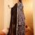 Floral Printed Round Neck Empire Anarkali Kurta With Sharara And Dupatta