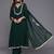 Women Embroidered Empire Mirror Work Silk Georgette Kurta with Trousers & With Dupatta