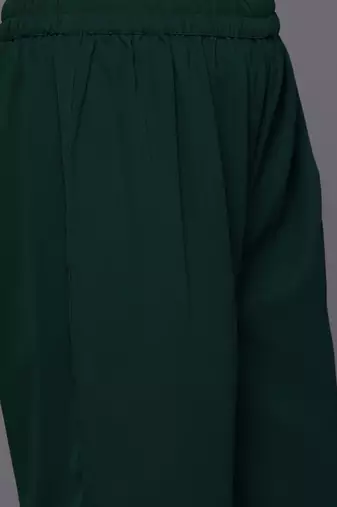 Women Embroidered Empire Mirror Work Silk Georgette Kurta with Trousers & With Dupatta
