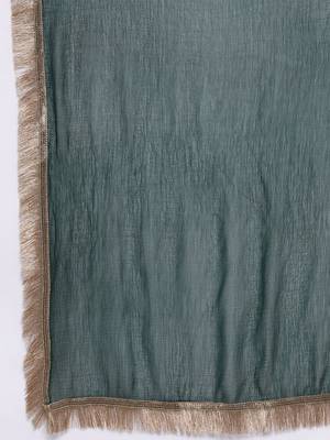 Women Embroidered Empire Mirror Work Silk Georgette Kurta with Trousers & With Dupatta 4