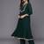 Women Embroidered Empire Mirror Work Silk Georgette Kurta with Trousers & With Dupatta