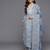 Geometric Printed Thread Work Kurta with Trousers & Dupatta