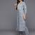 Geometric Printed Thread Work Kurta with Trousers & Dupatta