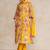 Women Floral Printed Regular Thread Work Kurta with Trousers & With Dupatta
