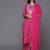 Women Floral Yoke Design Regular Thread Work Cotton Kurta with Trousers & Dupatta