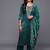 Ethnic Motifs Embroidered Straight Kurta with Trousers & With Dupatta