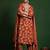 Floral Printed V-Neck Straight Kurta With Trousers And Dupatta