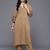 Women Floral Embroidered Regular Thread Work Silk Crepe Kurta with Trousers