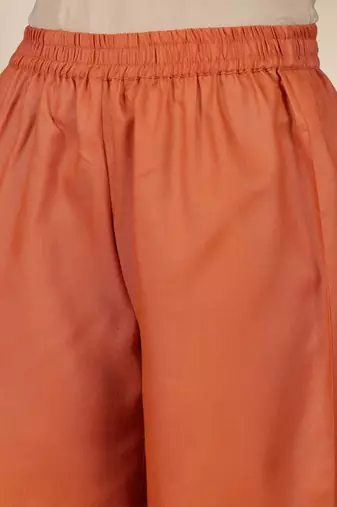 Mandarin Collar Pure Cotton Straight Kurta With Trousers