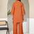 Mandarin Collar Pure Cotton Straight Kurta With Trousers