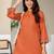 Mandarin Collar Pure Cotton Straight Kurta With Trousers