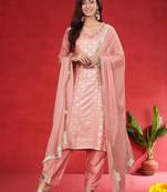 Women Ethnic Motifs Regular Kurta with Trousers & Dupatta