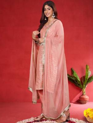 Women Ethnic Motifs Regular Kurta with Trousers & Dupatta 4